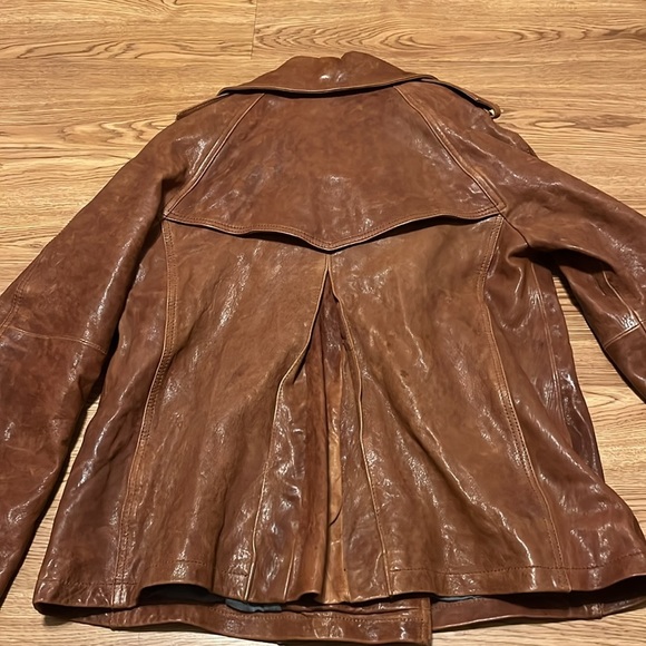 Dolce & Gabbana Women's Cognac Brown Leather Jacket Size 40 (~US Medium). - Picture 8 of 12